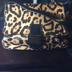 Vintage FENDI Fur Cheetah Print Purse